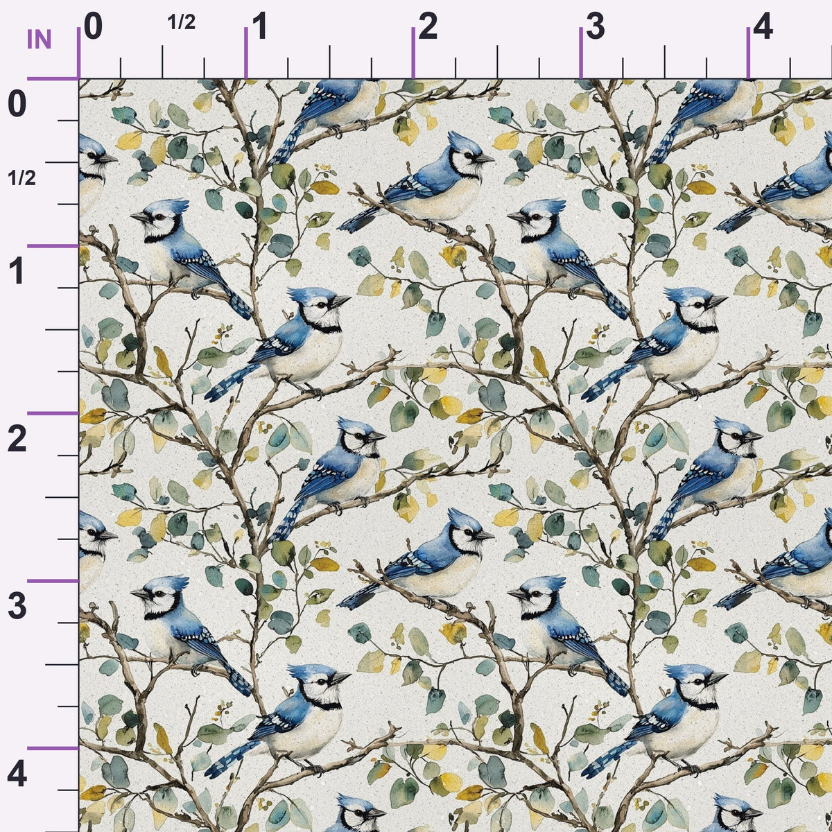 Songbird Branches Pattern 3 Minky Fabric