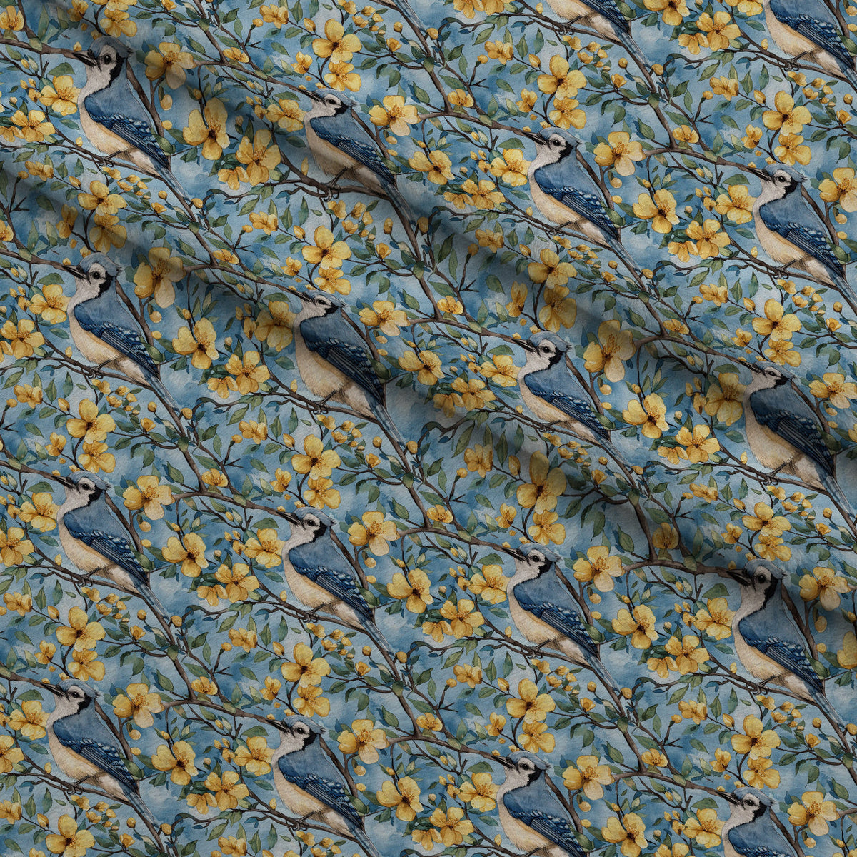 Songbird Branches Pattern 4 Minky Fabric