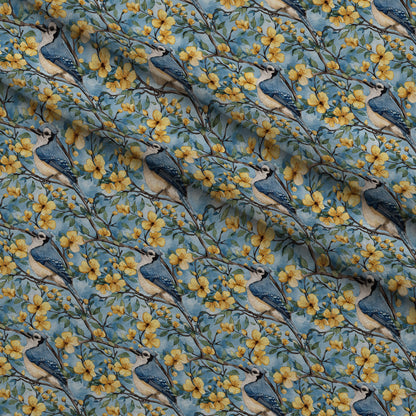 Songbird Branches Pattern 4 Minky Fabric