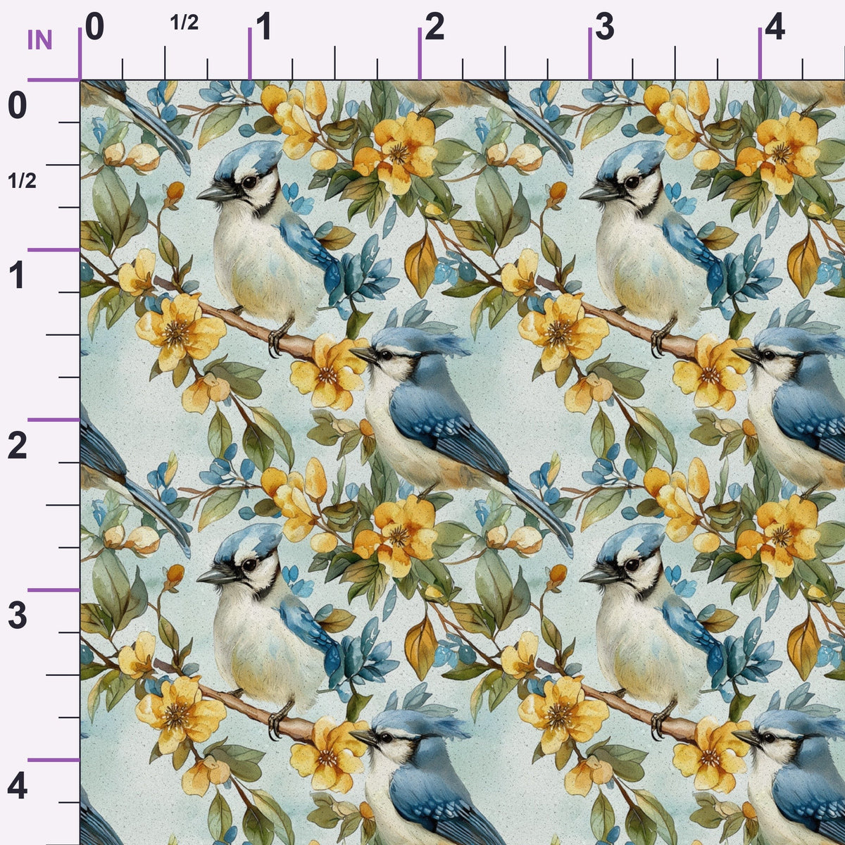 Songbird Branches Pattern 7 Minky Fabric