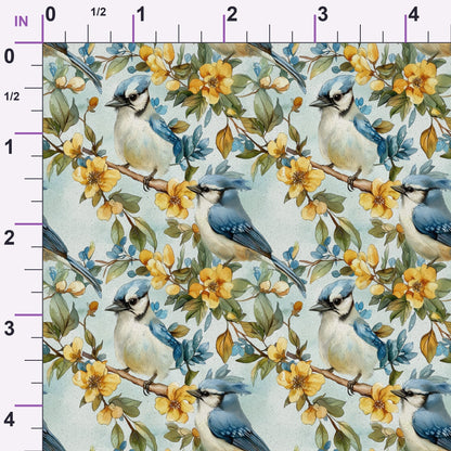 Songbird Branches Pattern 7 Minky Fabric