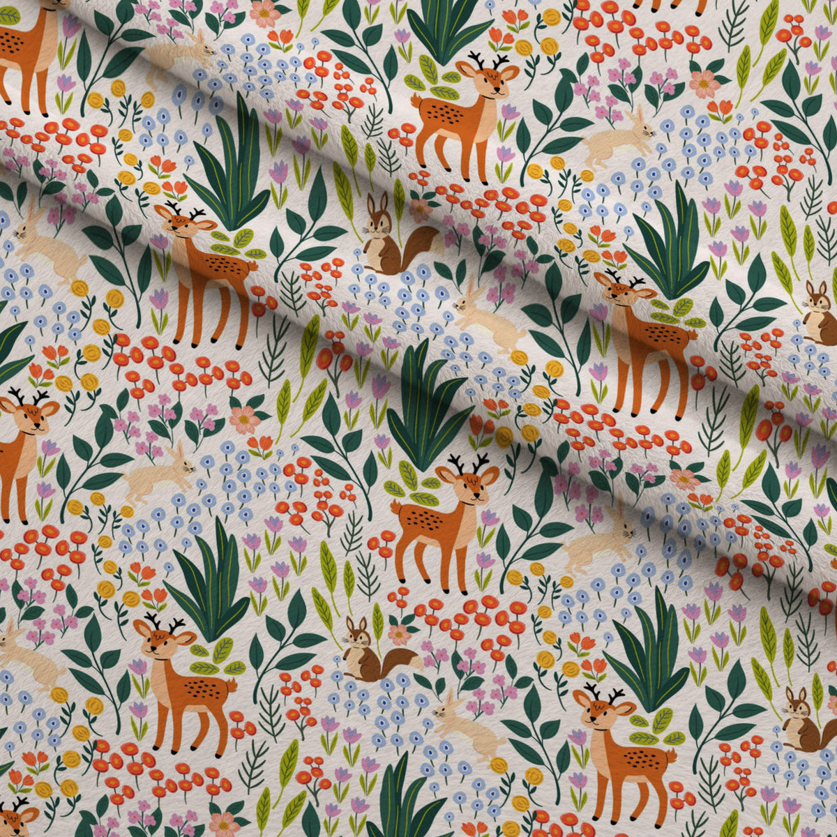 Songbird Meadow Pattern 3 Minky Fabric