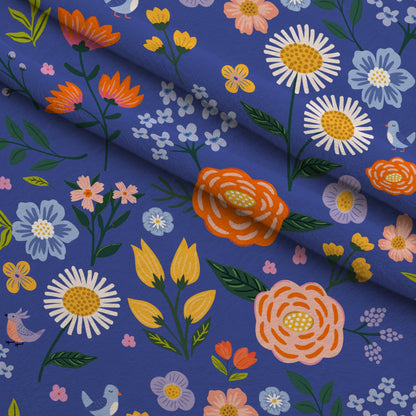 Songbird Meadow Pattern 9 Minky Fabric