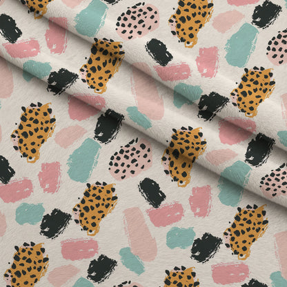 Sorbet Cheetah Spots Pattern 12 Minky Fabric