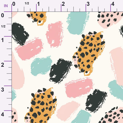 Sorbet Cheetah Spots Pattern 12 Minky Fabric