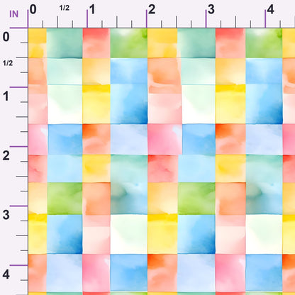 Sorbet Squares Pattern 4 Minky Fabric