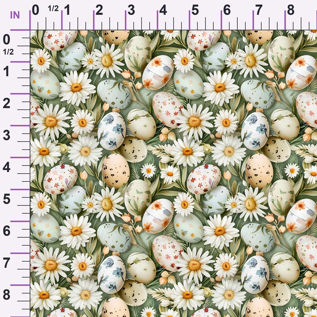 Speckled Daisy Meadow Pattern 1 Minky Fabric