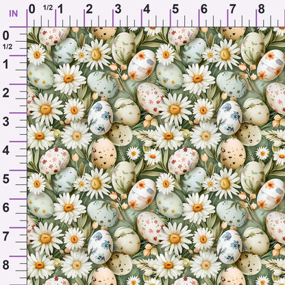 Speckled Daisy Meadow Pattern 1 Minky Fabric