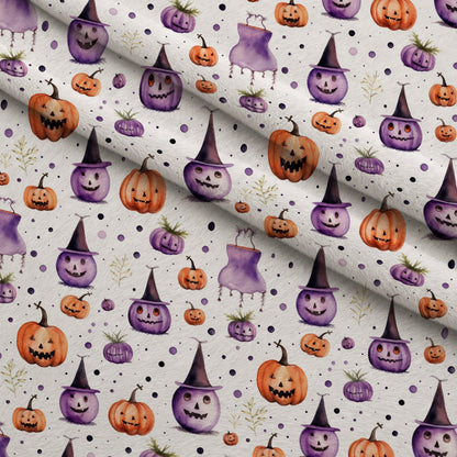 Spooky Pumpkin Patch Pattern 10 Minky Fabric