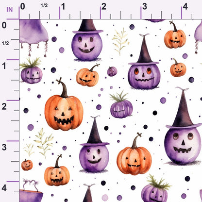 Spooky Pumpkin Patch Pattern 10 Minky Fabric