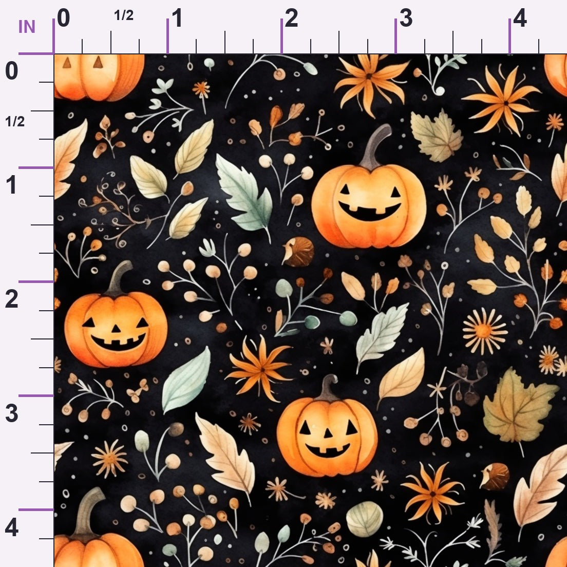 Spooky Pumpkin Patch Pattern 11 Minky Fabric