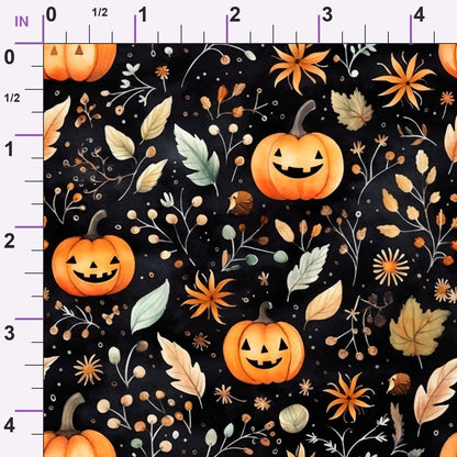 Spooky Pumpkin Patch Pattern 11 Minky Fabric