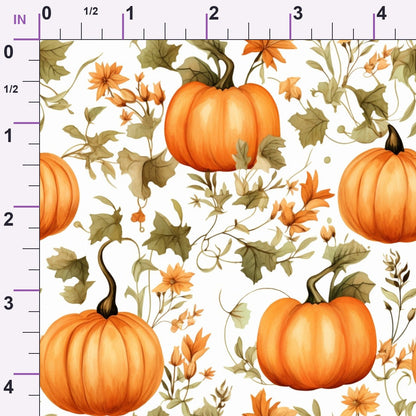Spooky Pumpkin Patch Pattern 2 Minky Fabric