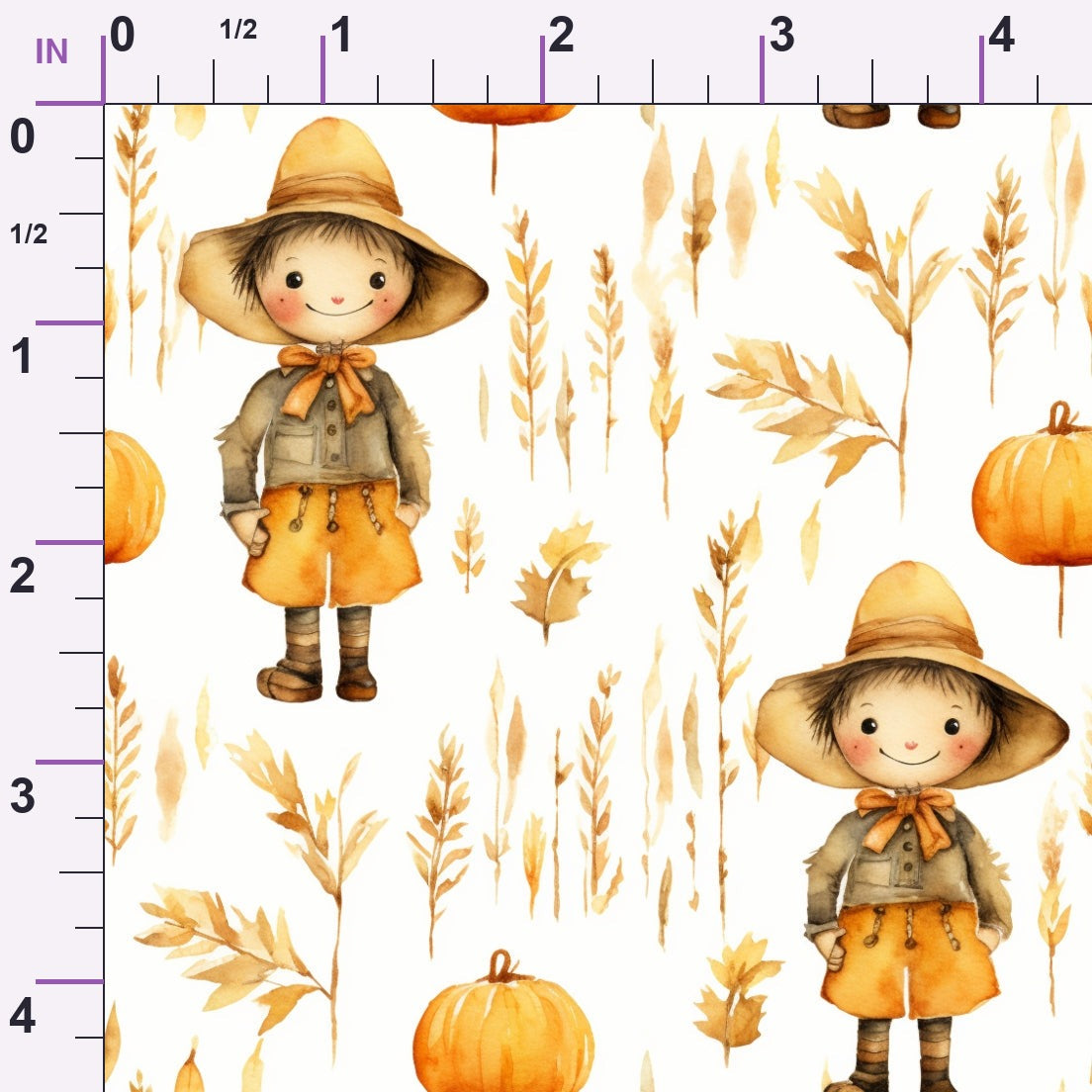 Spooky Pumpkin Patch Pattern 3 Minky Fabric