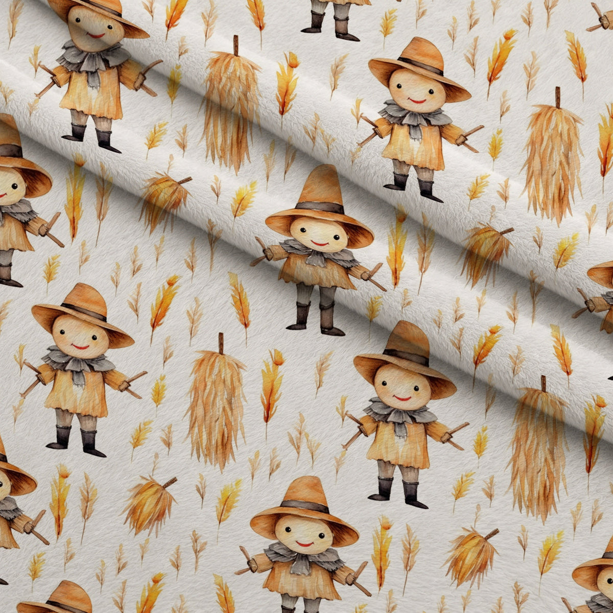Spooky Pumpkin Patch Pattern 5 Minky Fabric