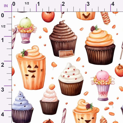 Spooky Pumpkin Patch Pattern 6 Minky Fabric