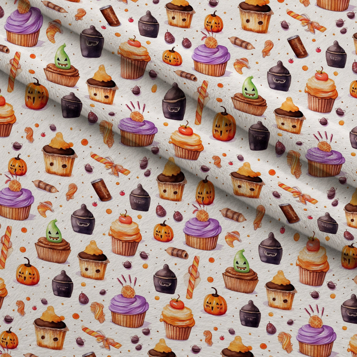 Spooky Pumpkin Patch Pattern 8 Minky Fabric