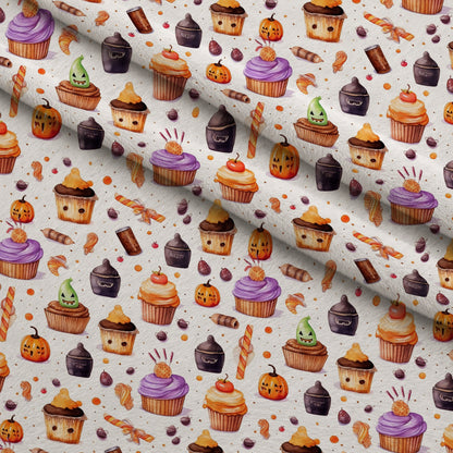 Spooky Pumpkin Patch Pattern 8 Minky Fabric