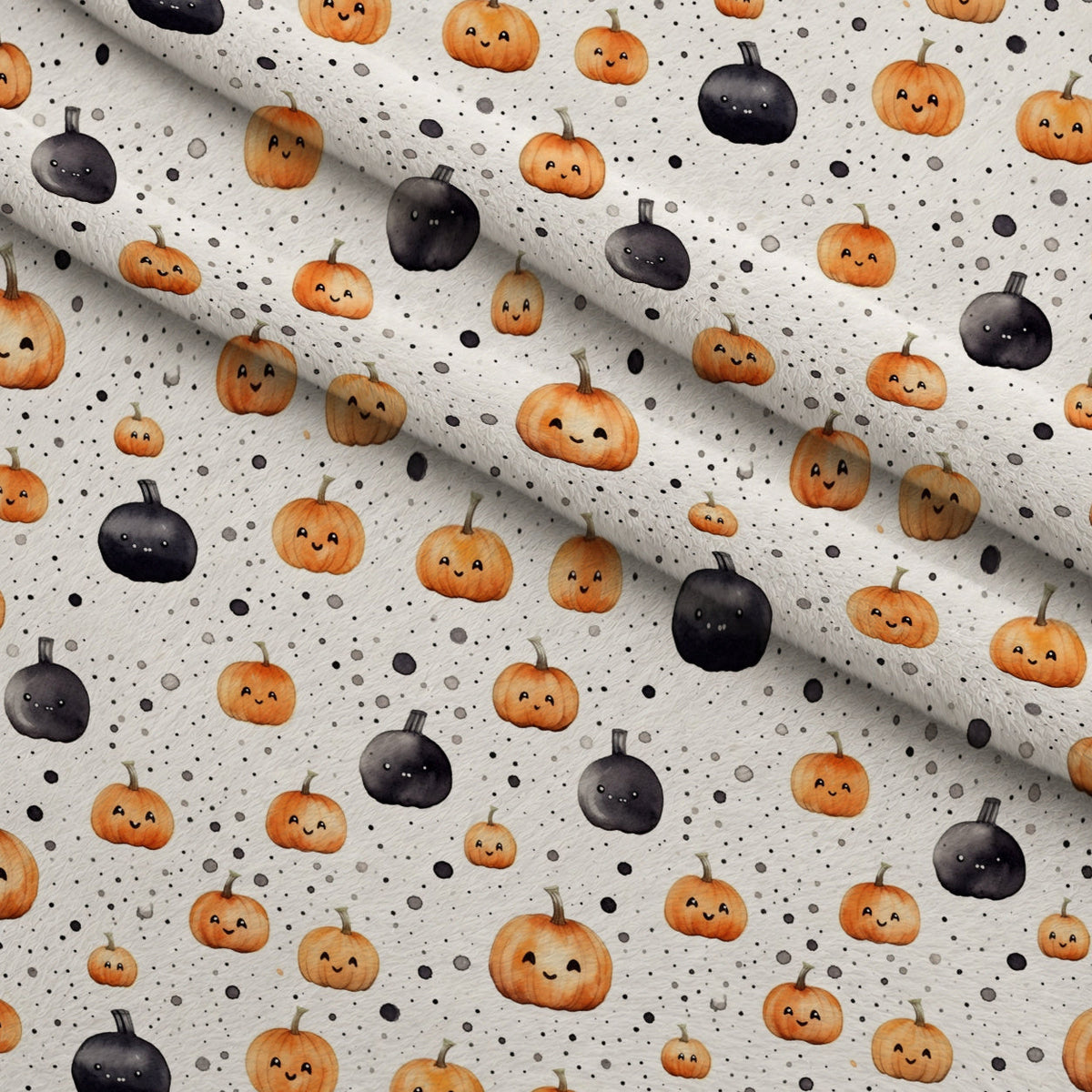 Spooky Pumpkin Patch Pattern 9 Minky Fabric