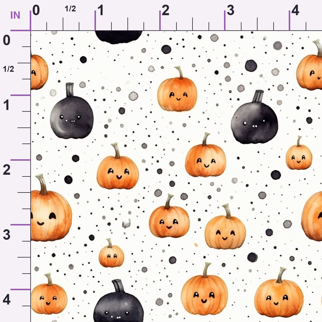 Spooky Pumpkin Patch Pattern 9 Minky Fabric