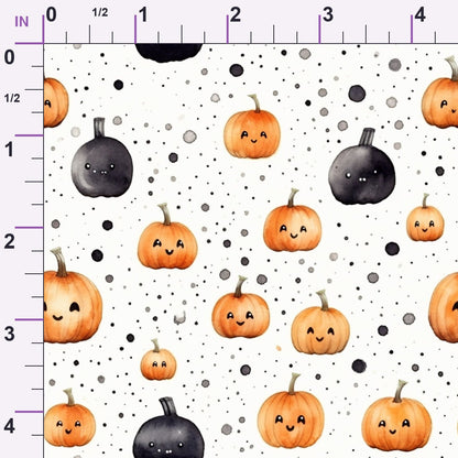 Spooky Pumpkin Patch Pattern 9 Minky Fabric