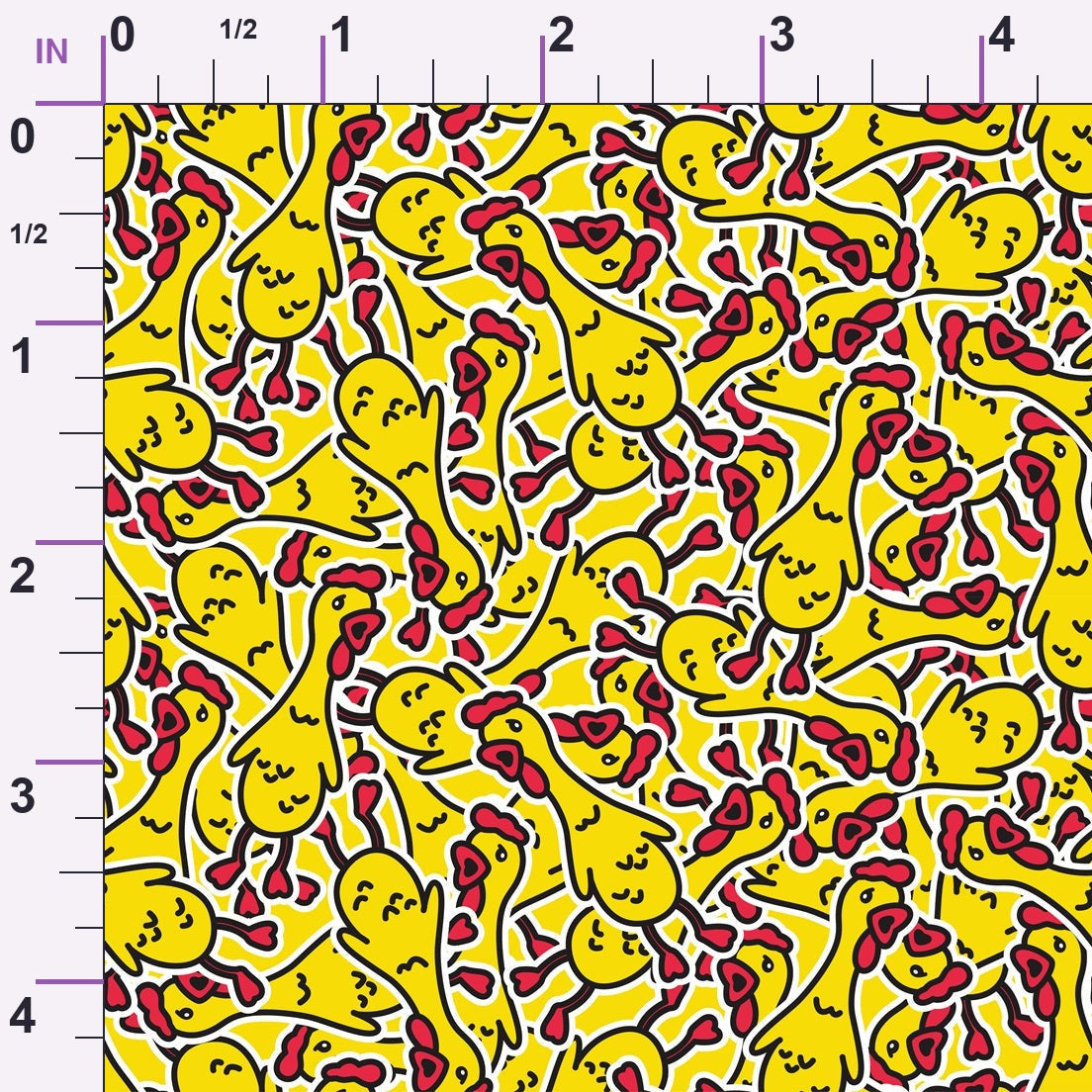 Squeaky Rubber Chickens Minky Fabric