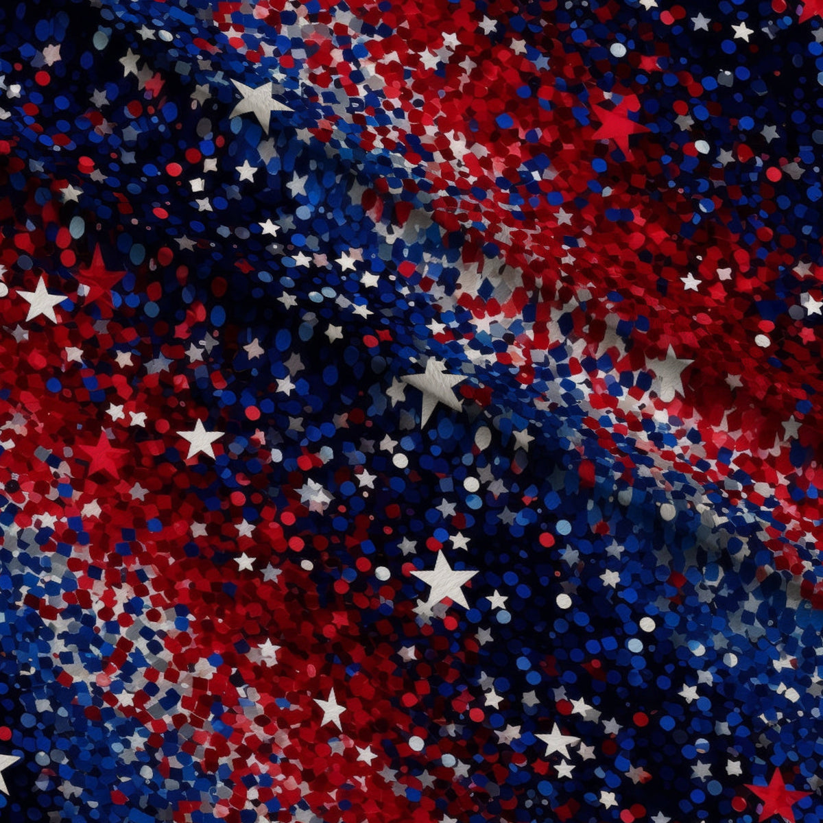 Star Spangled Confetti Pattern 11 Minky Fabric