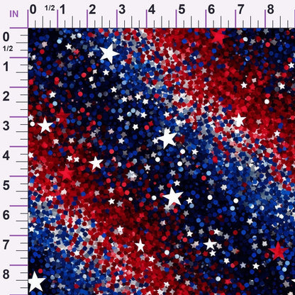 Star Spangled Confetti Pattern 11 Minky Fabric