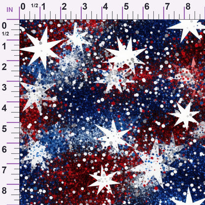 Star Spangled Confetti Pattern 12 Minky Fabric