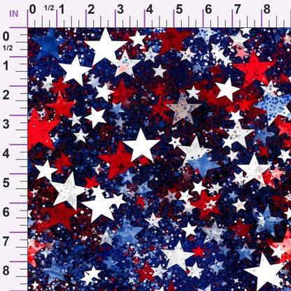 Star Spangled Confetti Pattern 2 Minky Fabric