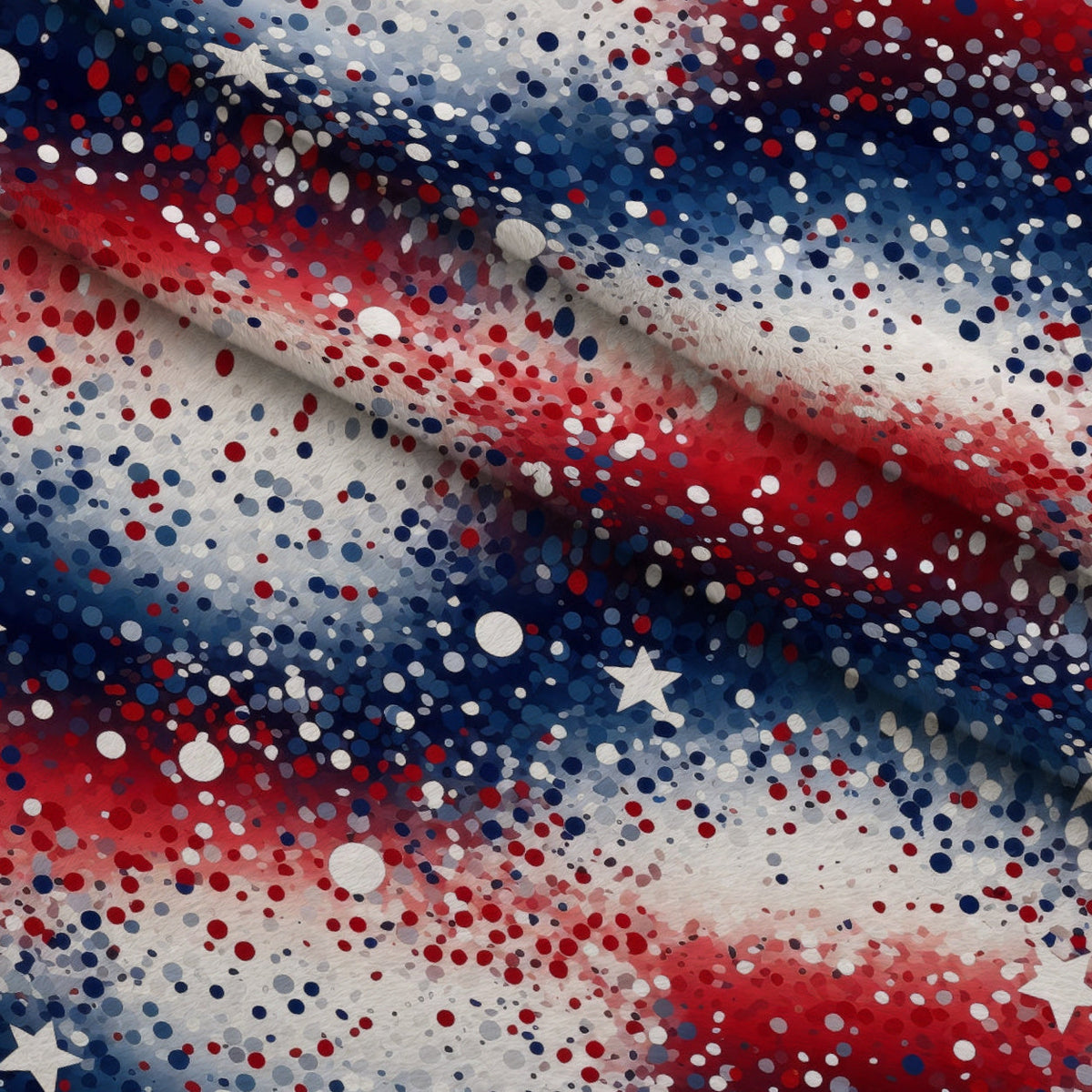 Star Spangled Confetti Pattern 3 Minky Fabric