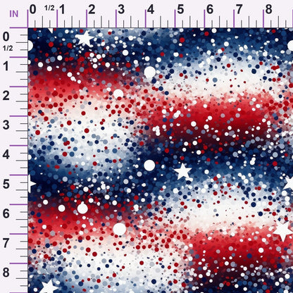 Star Spangled Confetti Pattern 3 Minky Fabric
