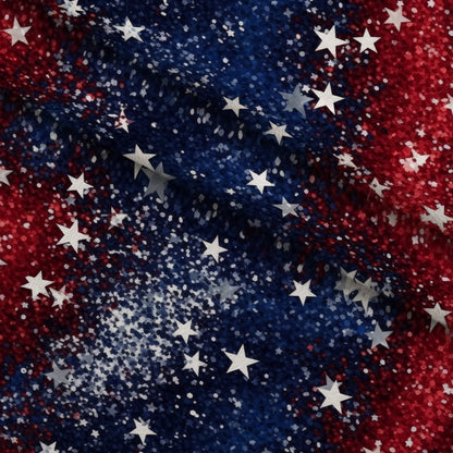 Star Spangled Confetti Pattern 4 Minky Fabric