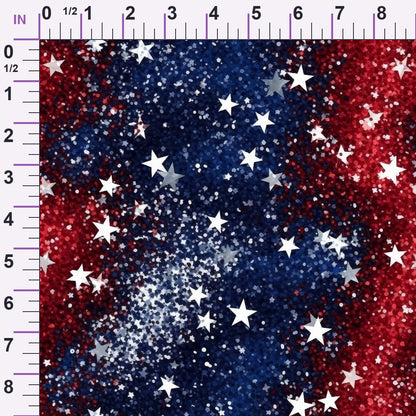 Star Spangled Confetti Pattern 4 Minky Fabric