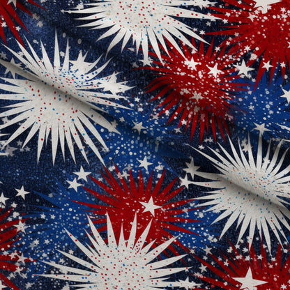 Star Spangled Confetti Pattern 6 Minky Fabric