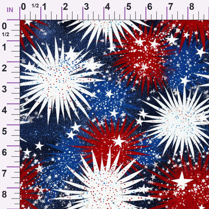Star Spangled Confetti Pattern 6 Minky Fabric