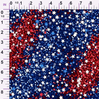 Star Spangled Confetti Pattern 7 Minky Fabric