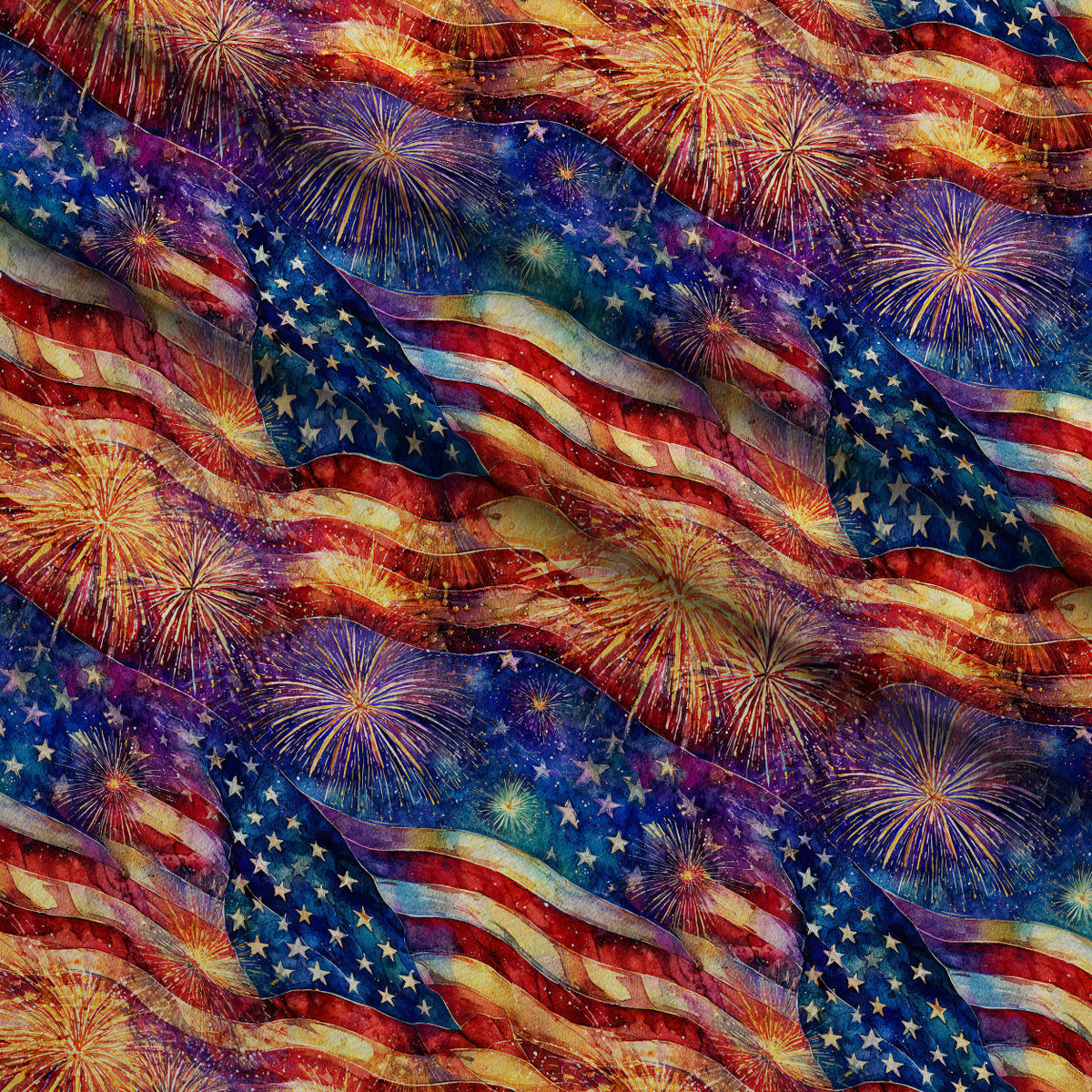 Star-Spangled Skies Pattern 1 Minky Fabric