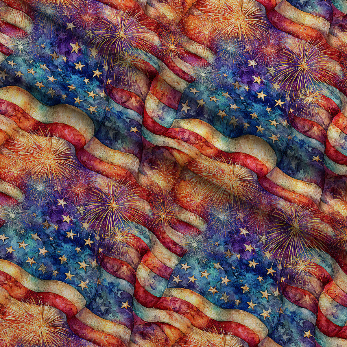 Star-Spangled Skies Pattern 2 Minky Fabric