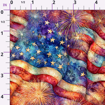Star-Spangled Skies Pattern 2 Minky Fabric