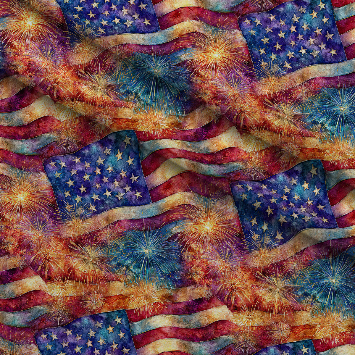 Star-Spangled Skies Pattern 3 Minky Fabric