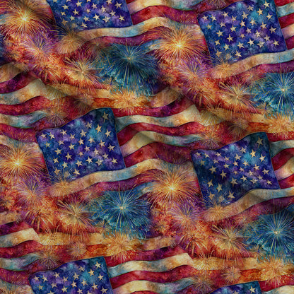 Star-Spangled Skies Pattern 3 Minky Fabric