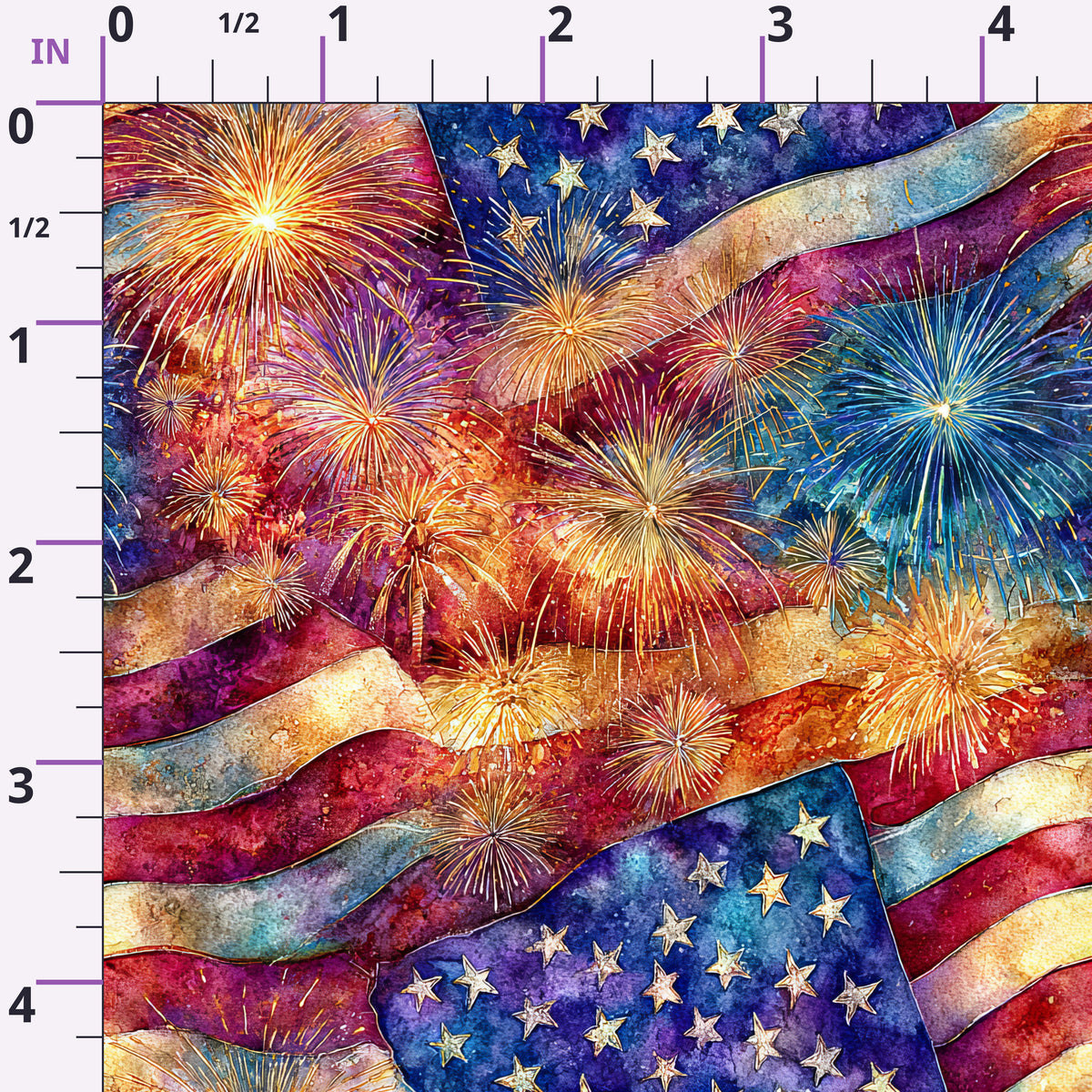 Star-Spangled Skies Pattern 3 Minky Fabric