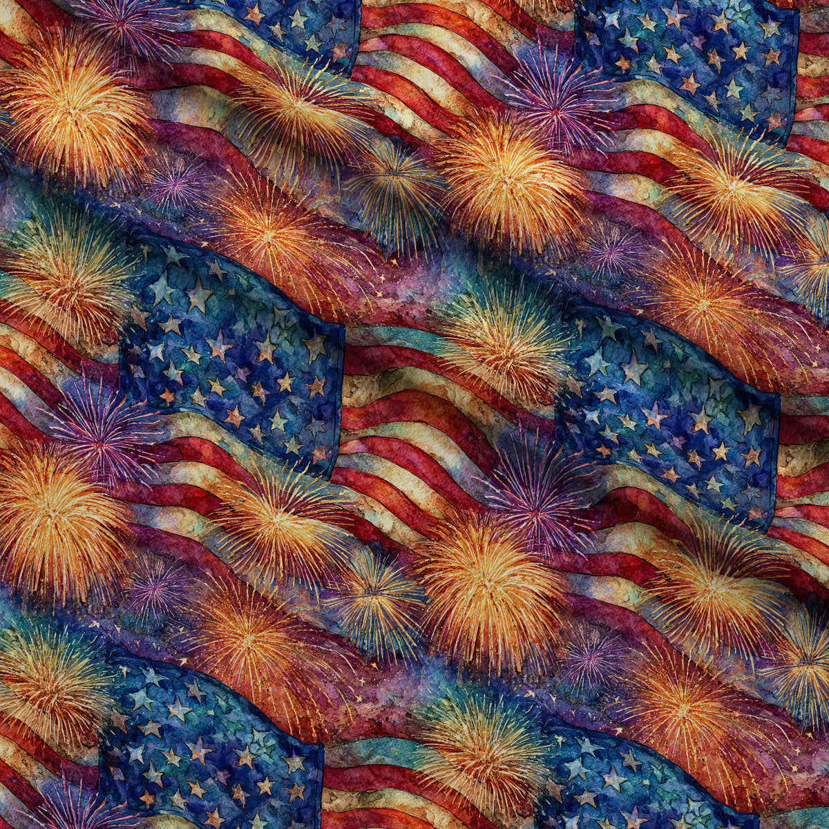 Star-Spangled Skies Pattern 6 Minky Fabric