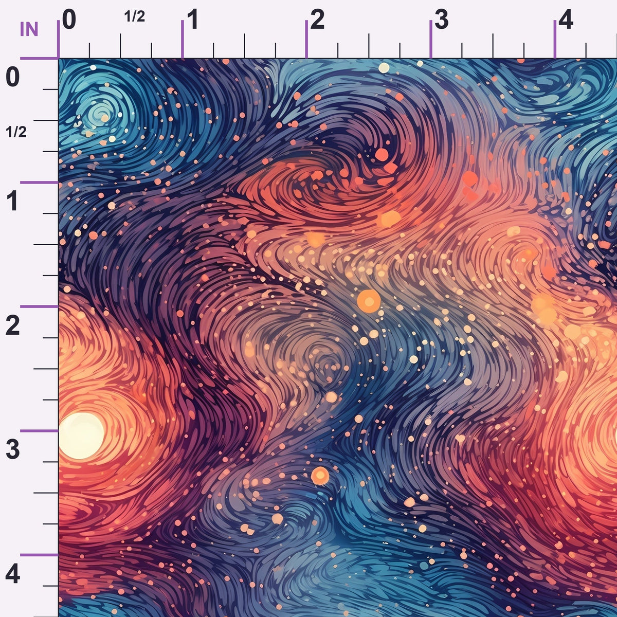 Starlit Swirls Pattern 13 Minky Fabric