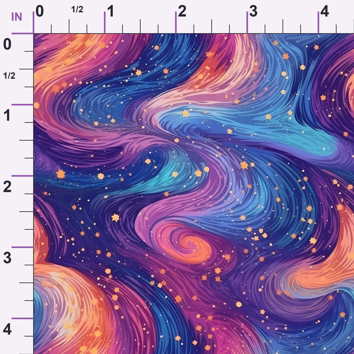 Starlit Swirls Pattern 15 Minky Fabric