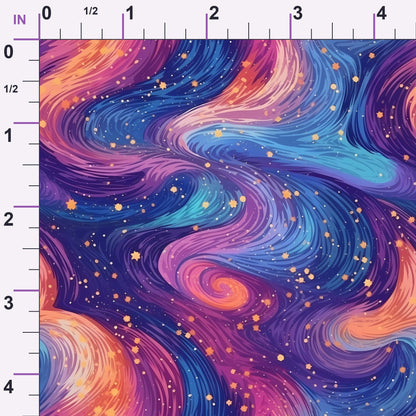 Starlit Swirls Pattern 15 Minky Fabric