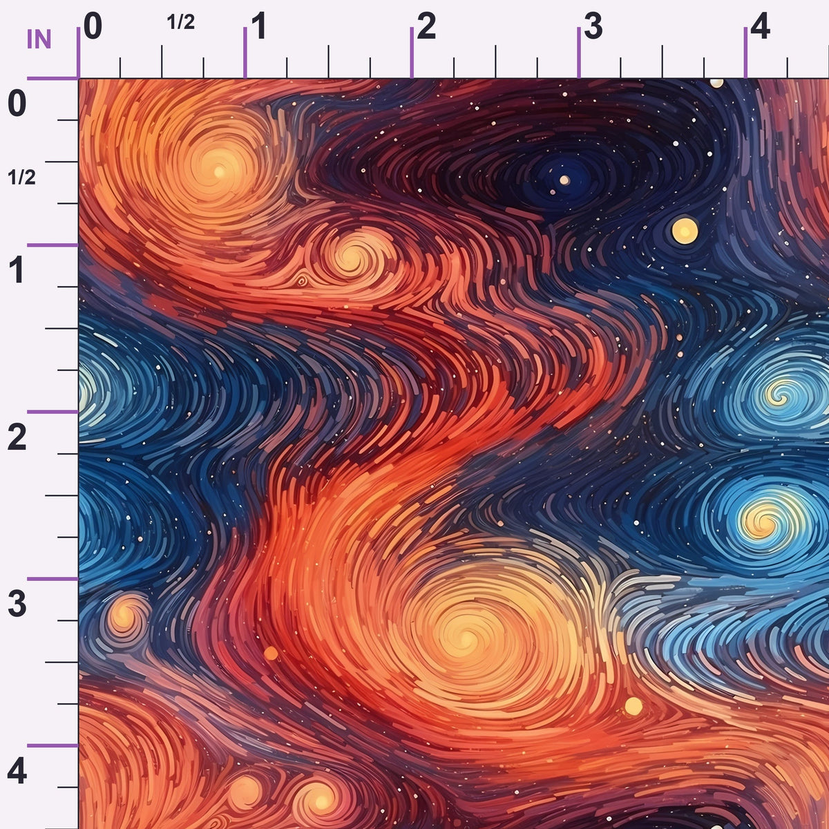 Starlit Swirls Pattern 3 Minky Fabric