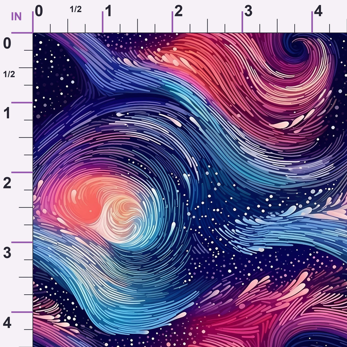 Starlit Swirls Pattern 5 Minky Fabric