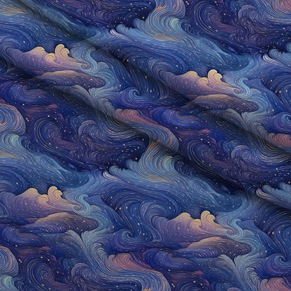 Starlit Swirls Pattern 6 Minky Fabric